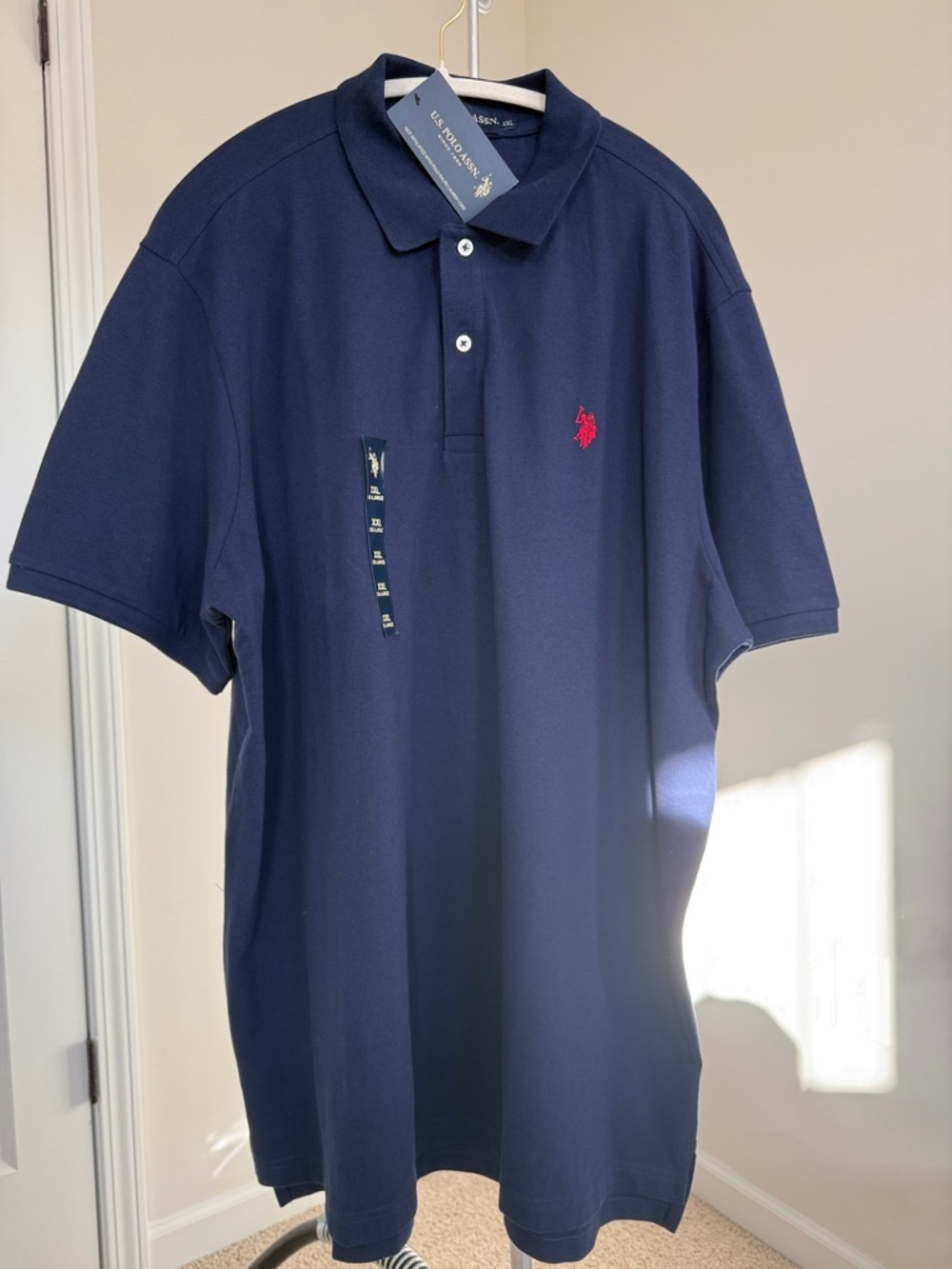 NWT U.S. Polo Assn. XXL classic golf shirt, classic navy